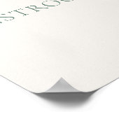Poster Panneau de Salles de Bain de Mariage Minimal Vert (Coin)