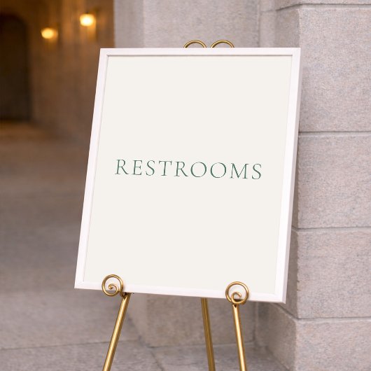 Poster Panneau de Salles de Bain de Mariage Minimal Vert