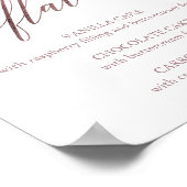 Poster Panneau de saveurs de cupcake en calligraphie or r (Coin)