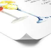 Poster Panneau de script de barre de Mariage de la barre  (Coin)