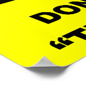 Poster Panneau de sécurité Guy sans tête (Coin)