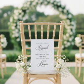 Poster Panneau de siège commémoratif réservé au mariage