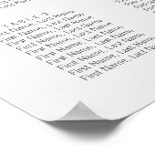 Poster Panneau de siège Mariage moderne en marbre et or (Coin)