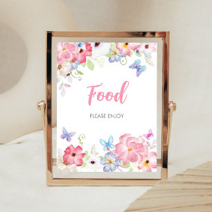 Poster Panneau de signalisation alimentaire pour Baby Sho