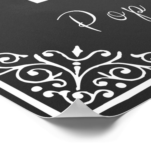 Poster Panneau de signalisation "Bubbly Bar" Mariage pers (Coin)