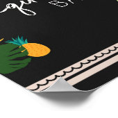 Poster Panneau de signalisation d'anniversaire tropical L (Coin)