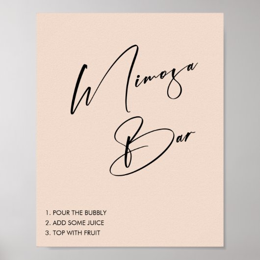 Poster Panneau de signalisation de bar à Mimosa pour mari (Devant)