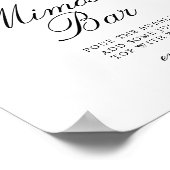Poster panneau de signalisation de bar à mimosa pour une  (Coin)