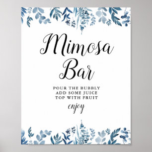 Poster Panneau de signalisation de bar à mimosa pour une 