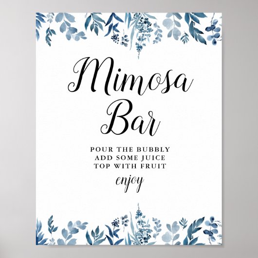 Poster Panneau de signalisation de bar à mimosa pour une  (Devant)