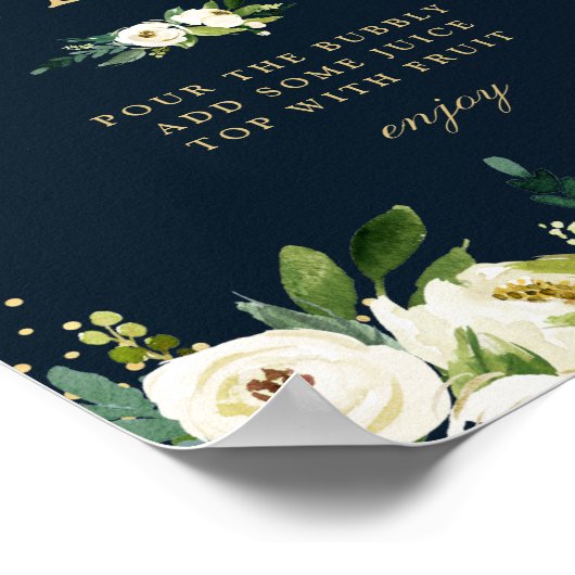 Poster panneau de signalisation de bar à mimosa pour une (Coin)