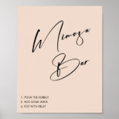 Poster Panneau de signalisation de bar à Mimosa pour une  (Devant)