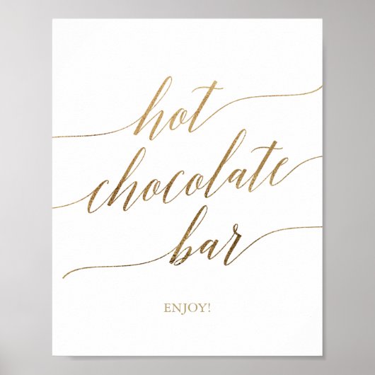 Poster Panneau de signalisation de bar de chocolat chaud  (Devant)