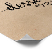 Poster Panneau de signalisation de bar de desserts en cal (Coin)