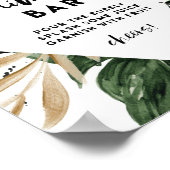 Poster Panneau de signalisation de bar Mimosa à feuilles (Coin)