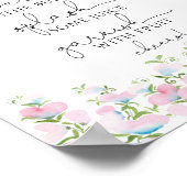 Poster Panneau de signalisation de bar Mimosa aux florale (Coin)