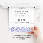 Poster Panneau de signalisation de bar Mimosa Bohème Bleu