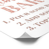 Poster Panneau de signalisation de bar Mimosa en or rose  (Coin)