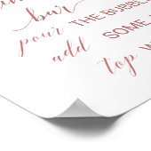 Poster Panneau de signalisation de bar Mimosa en or rose  (Coin)