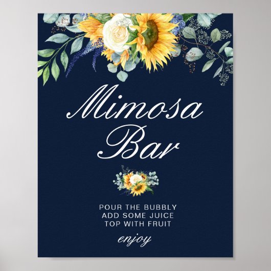 Poster panneau de signalisation de bar mimosa pour une fê (Devant)