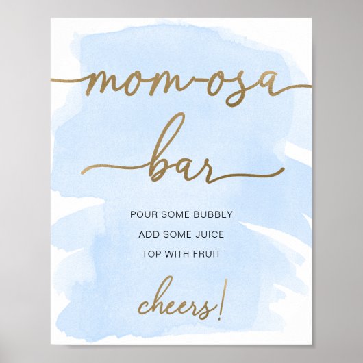 Poster Panneau de signalisation de bar Mom-osa à l'aquare (Devant)