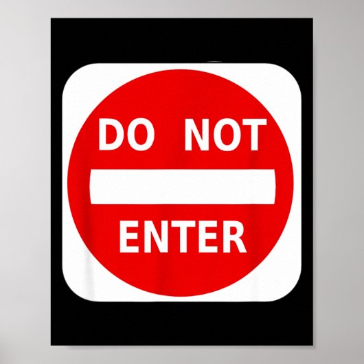 Poster Panneau de signalisation de circulation Rue sens i (Devant)