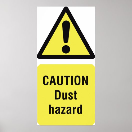 Poster Panneau de signalisation de danger de poussière de (Devant)