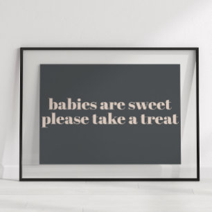 Poster Panneau de signalisation de faveur de Baby Shower