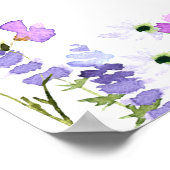 Poster Panneau de signalisation de Fête de Mariage Fleur (Coin)