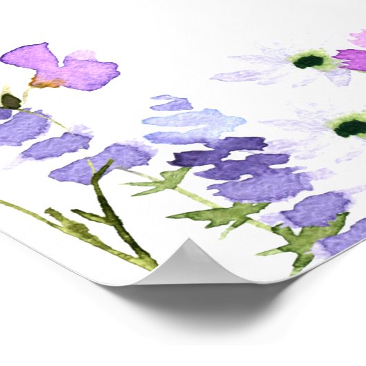 Poster Panneau de signalisation de Fête de Mariage Fleur  (Coin)