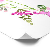 Poster Panneau de signalisation de Fête de Mariage Fleur  (Coin)