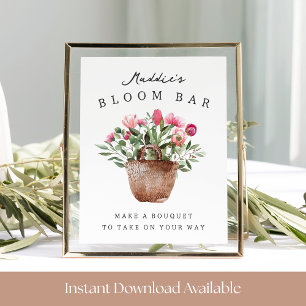 Poster Panneau de signalisation de la barre de floraison