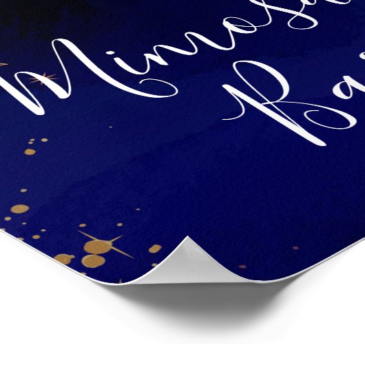 Poster Panneau de signalisation de la lune et étoiles mim (Coin)