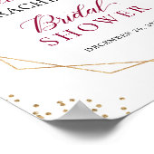 Poster Panneau de Signalisation de Mariage à Cadre Doré a (Coin)