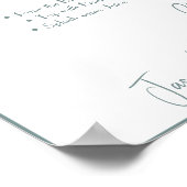 Poster Panneau de signalisation de mariage au bar Mimosa (Coin)