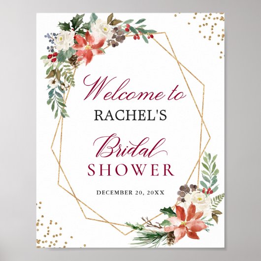 Poster Panneau de Signalisation de Mariage avec Cadre Dor (Devant)