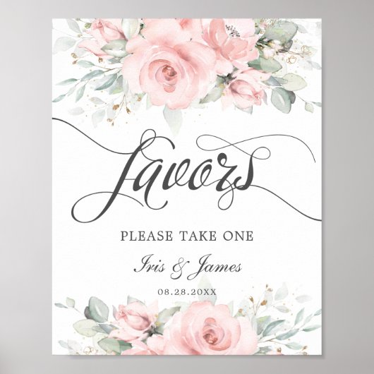Poster Panneau de signalisation de mariage de verdure flo (Devant)