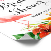 Poster Panneau de Signalisation de Mariage Floral Tropica (Coin)