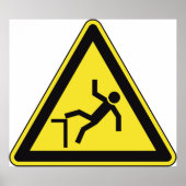 Poster Panneau de signalisation de prudence pour piétons (Devant)