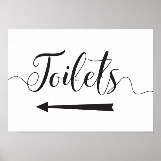 Poster Panneau de signalisation des toilettes pour mariag (Devant)