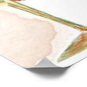 Poster Panneau de signalisation du bar à mimosa à fleurs  (Coin)