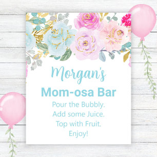 Poster Panneau de signalisation du bar Mom-osa pour la fê