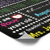 Poster Panneau de signalisation du premier jour de l'écol (Coin)