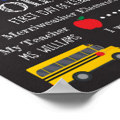 Poster Panneau de signalisation du premier jour scolaire  (Coin)