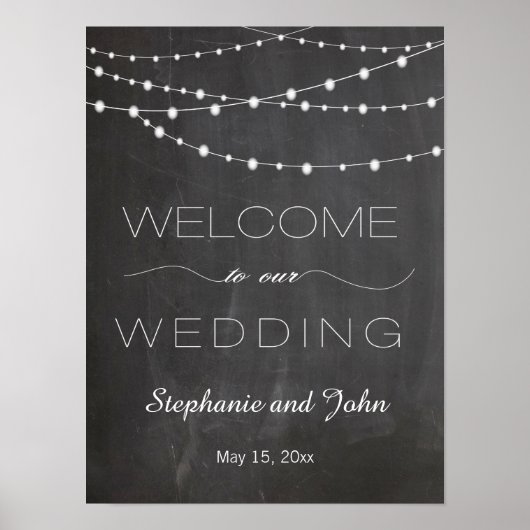 Poster Panneau de signalisation feux de cordes mariage de (Devant)