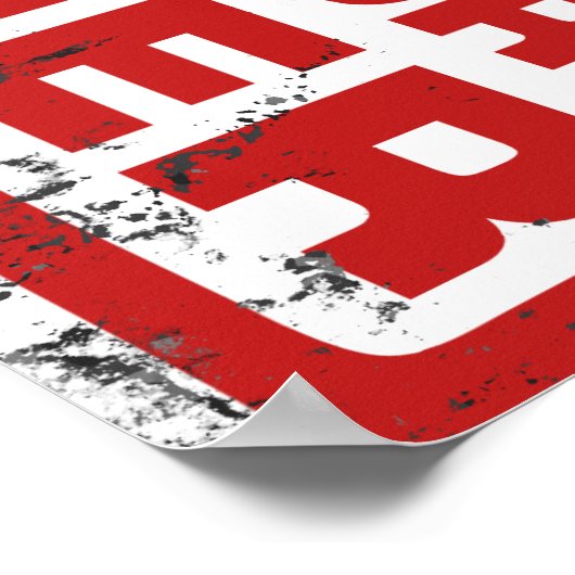 Poster Panneau de signalisation Hardcore Gamer (Coin)