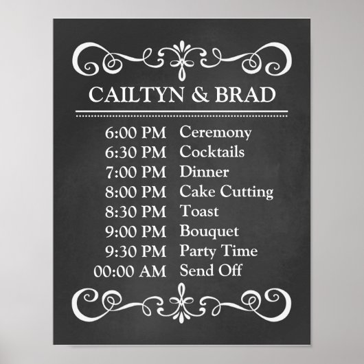 Poster Panneau de signalisation mariage - Calendrier Mari (Devant)