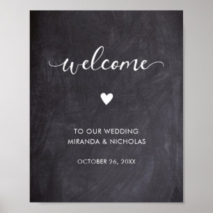 Poster Panneau de signalisation mariage rustique panneau 