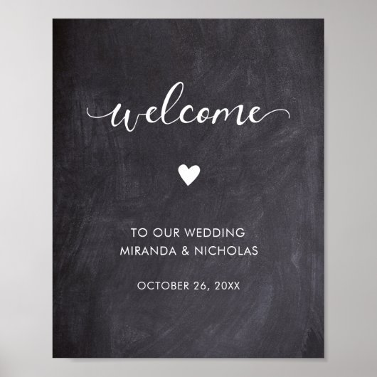 Poster Panneau de signalisation mariage rustique panneau  (Devant)
