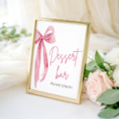 Poster Panneau de signalisation pour bar à desserts à rub